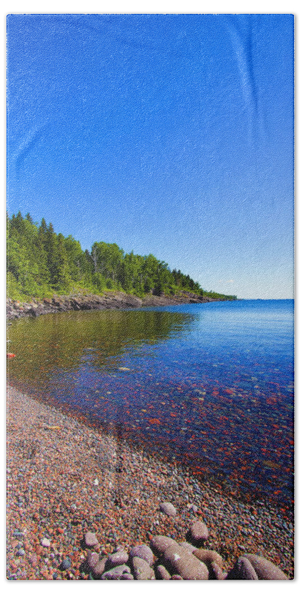 Sugarloaf Cove Minnesota Hand Towel featuring the photograph Sugarloaf Cove by Bill and Linda Tiepelman