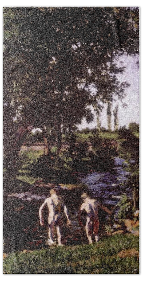 Summer Bath Towel featuring the painting Summer 1901 by Karoly Ferenczy