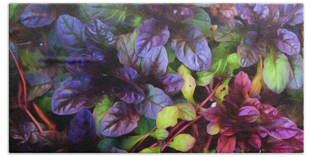 Painterly Bath Towel featuring the photograph Summer Garden 5 by Bonnie Bruno