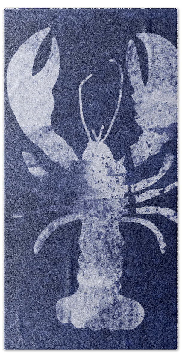 Cape Cod Bath Towel featuring the mixed media Summer Lobster- Art by Linda Woods by Linda Woods
