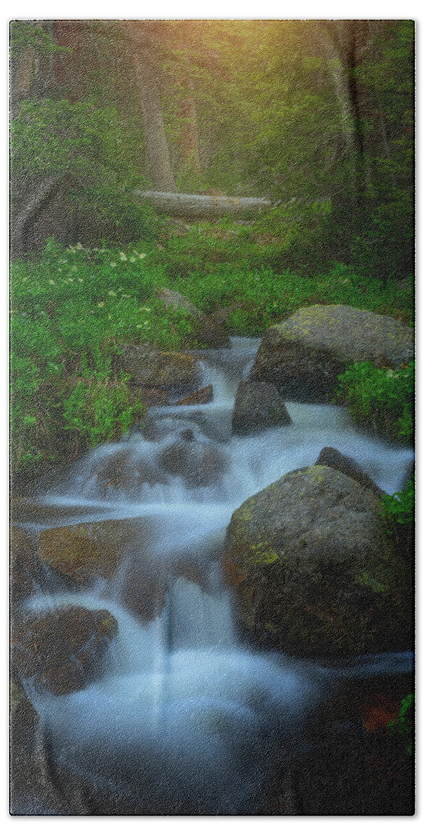 Stream Hand Towel featuring the photograph Summer Stream by Darren White