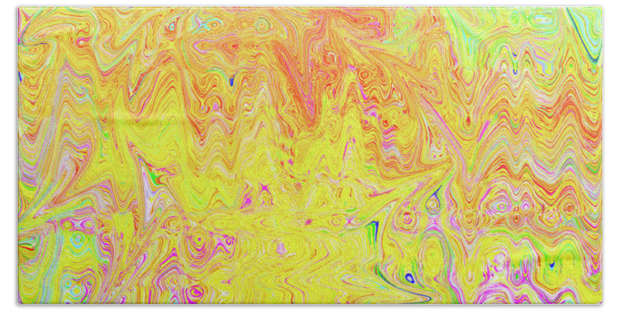 Orange Bath Towel featuring the digital art Summer Sunshine by Philip Brent