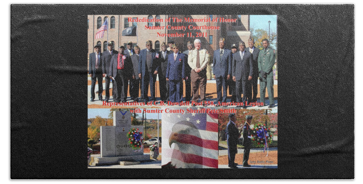 Memorial Of Honor Hand Towel featuring the photograph Sumter County Memorial of Honor by Jerry Battle