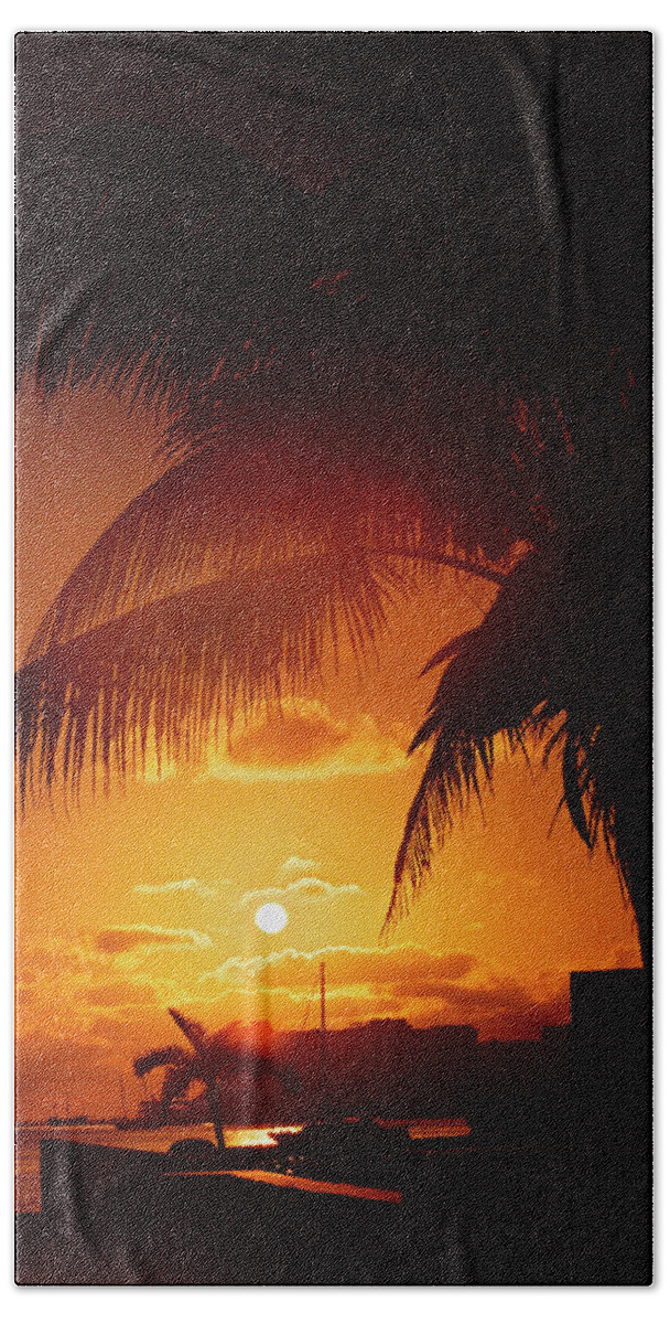 Nature Hand Towel featuring the photograph Sun Rise in Can Cun by Thomas Firak