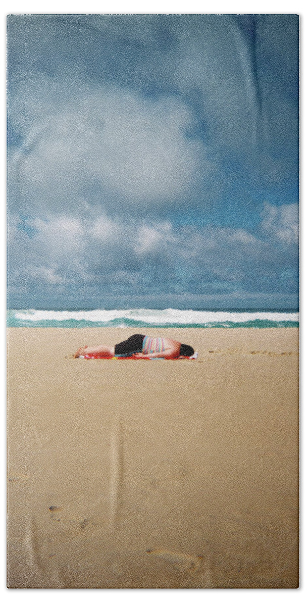 Surfing Bath Towel featuring the photograph Sunbather by Nik West
