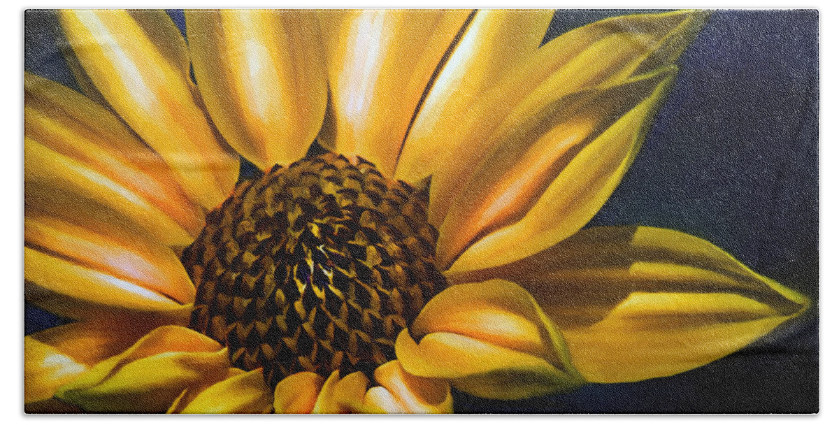 Sunflowers Bath Towel featuring the digital art Sunflower by Ronald Bolokofsky