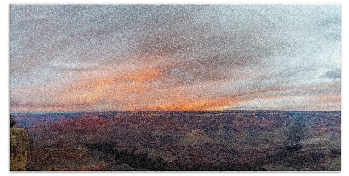 American Hand Towel featuring the photograph Sunrise in the Canyon by Jon Glaser