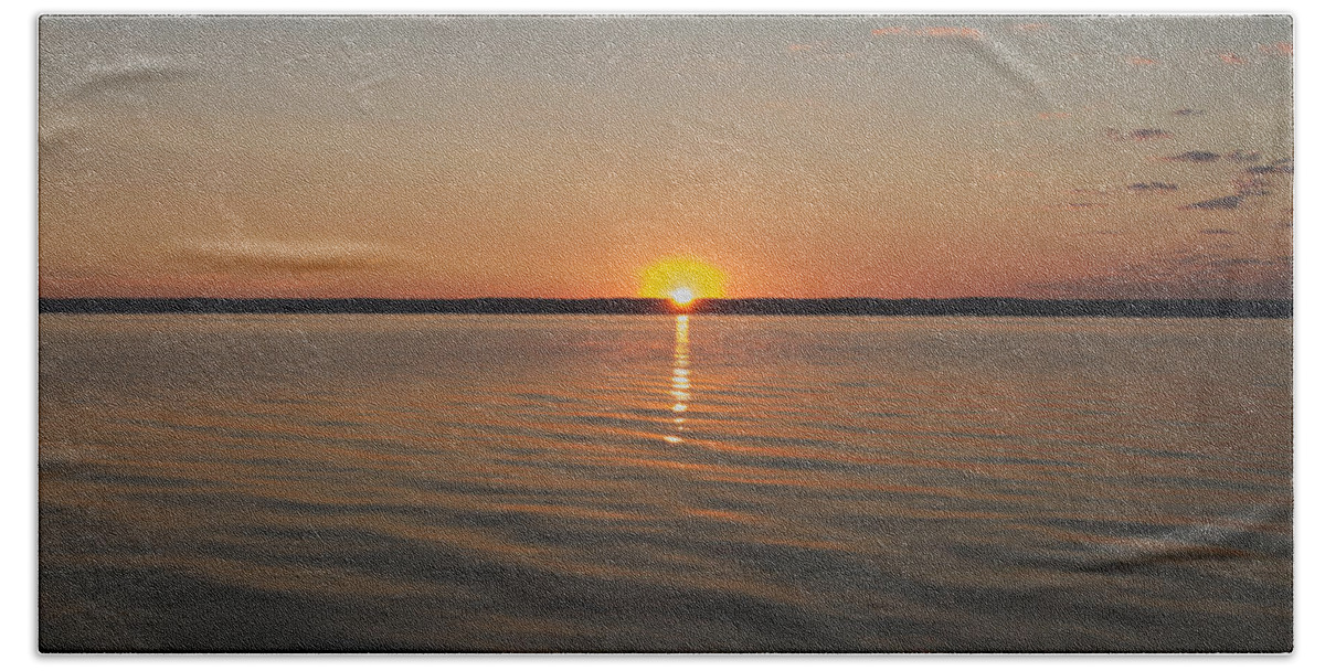 Sunrise Hand Towel featuring the photograph Sunrise on Seneca Lake by William Norton