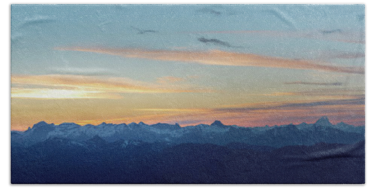 Canada Hand Towel featuring the photograph View From Mount Seymour at Sunrise by Rick Deacon