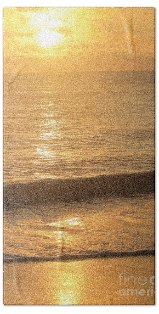Nature Bath Sheet featuring the photograph Sunrise Over The Atlantic 4 by Tonya Hance