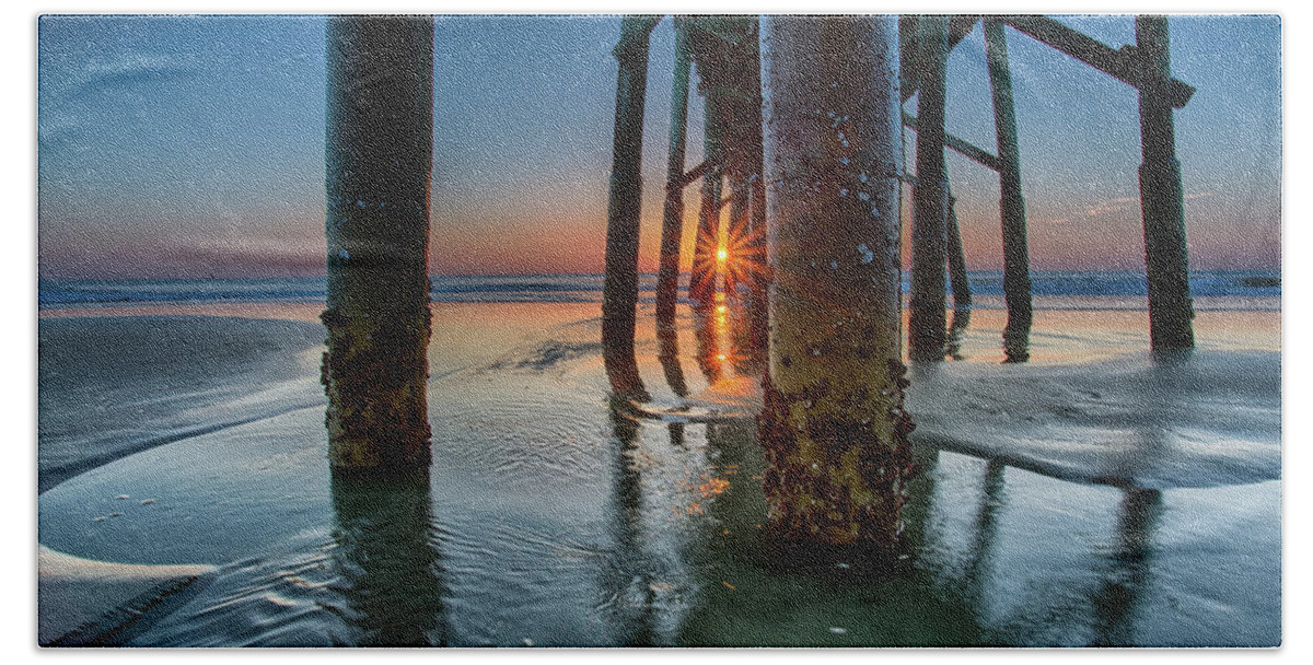 Pier Hand Towel featuring the photograph Sunrise Pier by Dillon Kalkhurst
