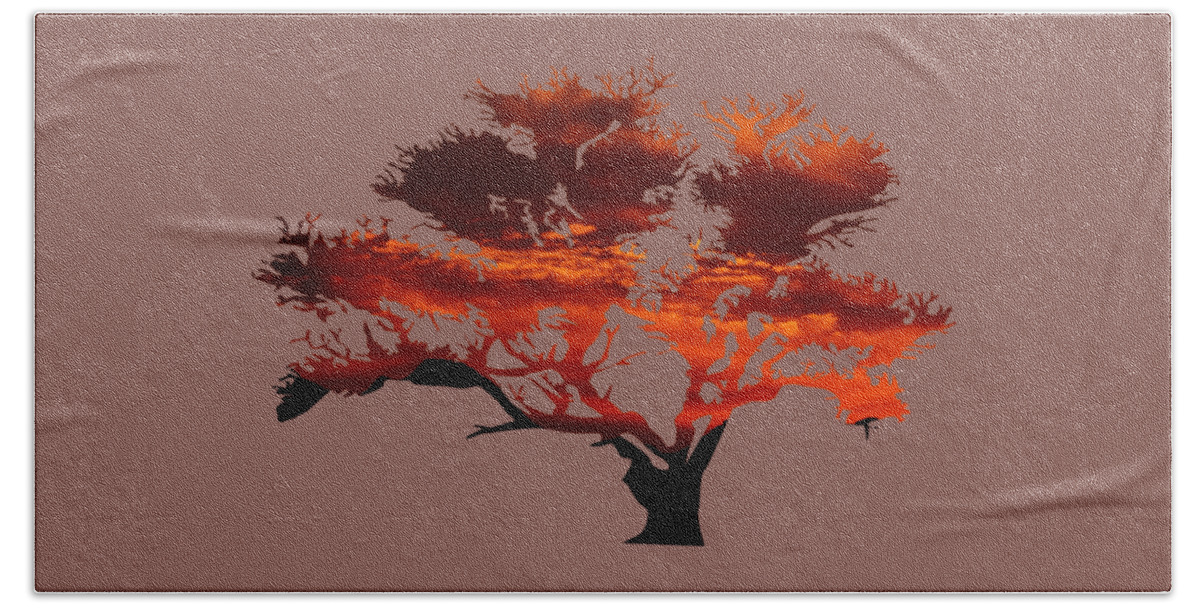 Sunrise Hand Towel featuring the photograph Sunrise Tree 2 by Whispering Peaks Photography