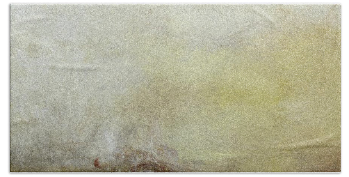 Joseph Mallord William Turner Bath Towel featuring the painting Sunrise with Sea Monsters by Joseph Mallord