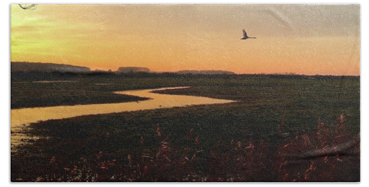 Natureonly Hand Towel featuring the photograph Sunset At Holkham Today

#landscape by John Edwards