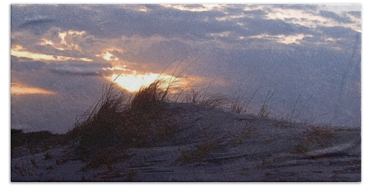 Ocean Bath Towel featuring the photograph Sunset Dunes by Newwwman