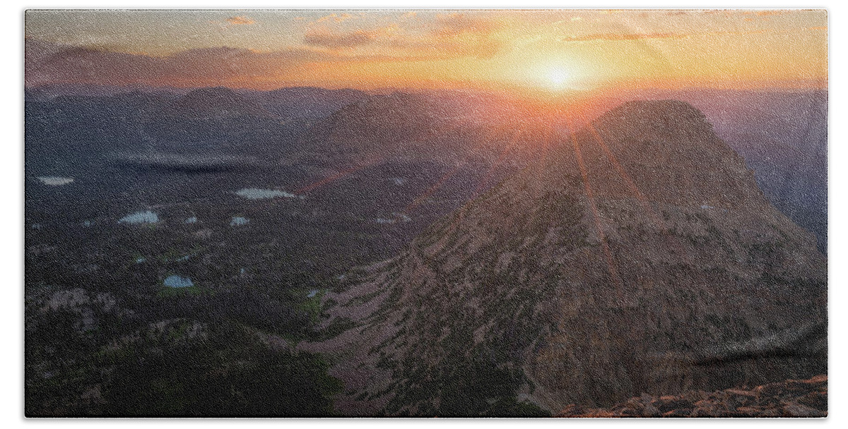 Uinta Mountains Bath Towel featuring the photograph Sunset in the Uinta Mountains by James Udall