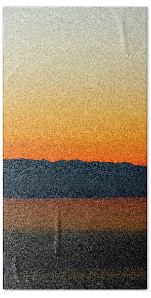 Nature Hand Towel featuring the photograph Sunset Mountains by Rick Deacon