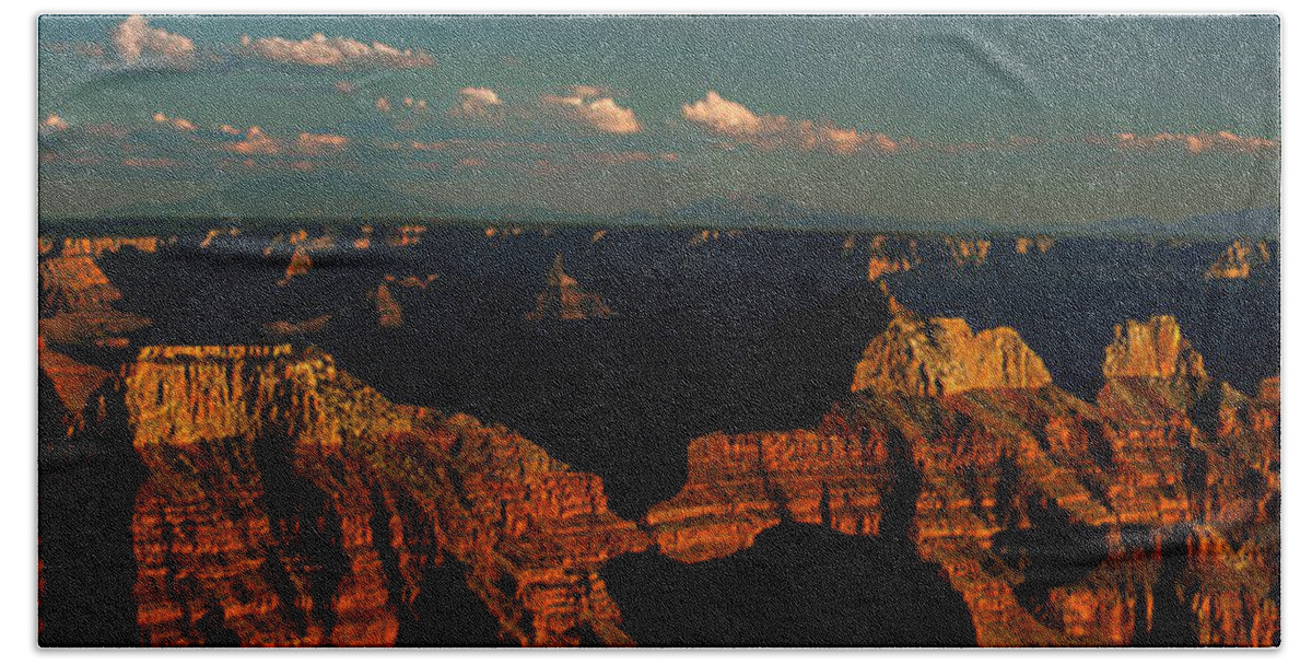 Dave Welling Bath Towel featuring the photograph Sunset North Rim Grand Canyon National Park Arizona by Dave Welling