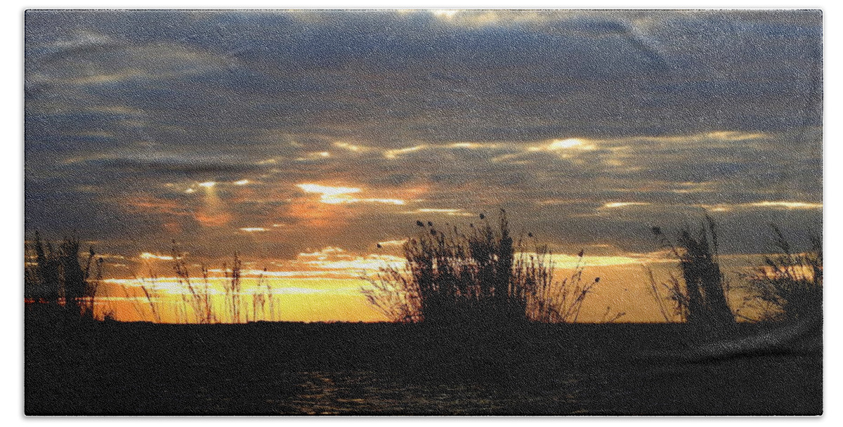 Sunset Bath Towel featuring the photograph Sunset on Chobe River by Betty-Anne McDonald