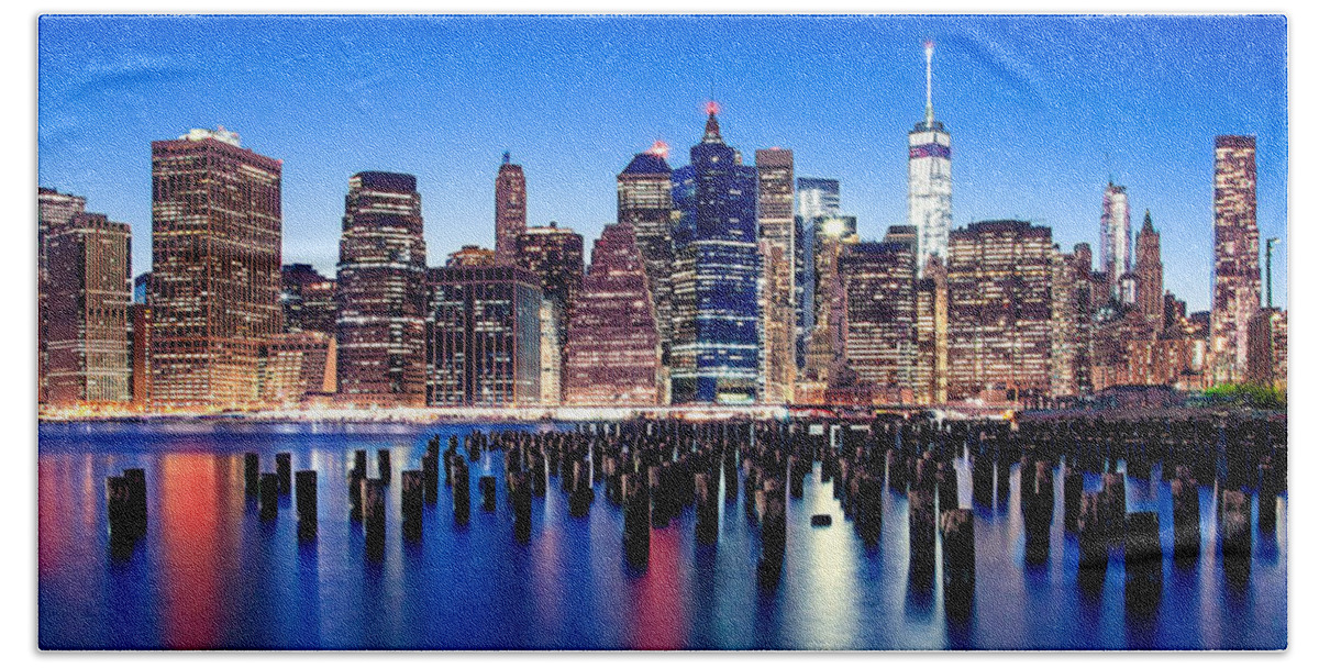 New York City Hand Towel featuring the photograph Magic Manhattan by Az Jackson