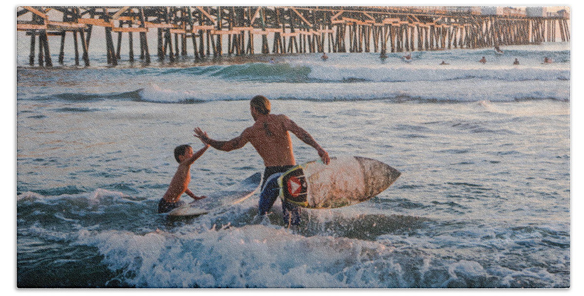 Inspiration Hand Towel featuring the photograph Surfboard Inspirational by Scott Campbell