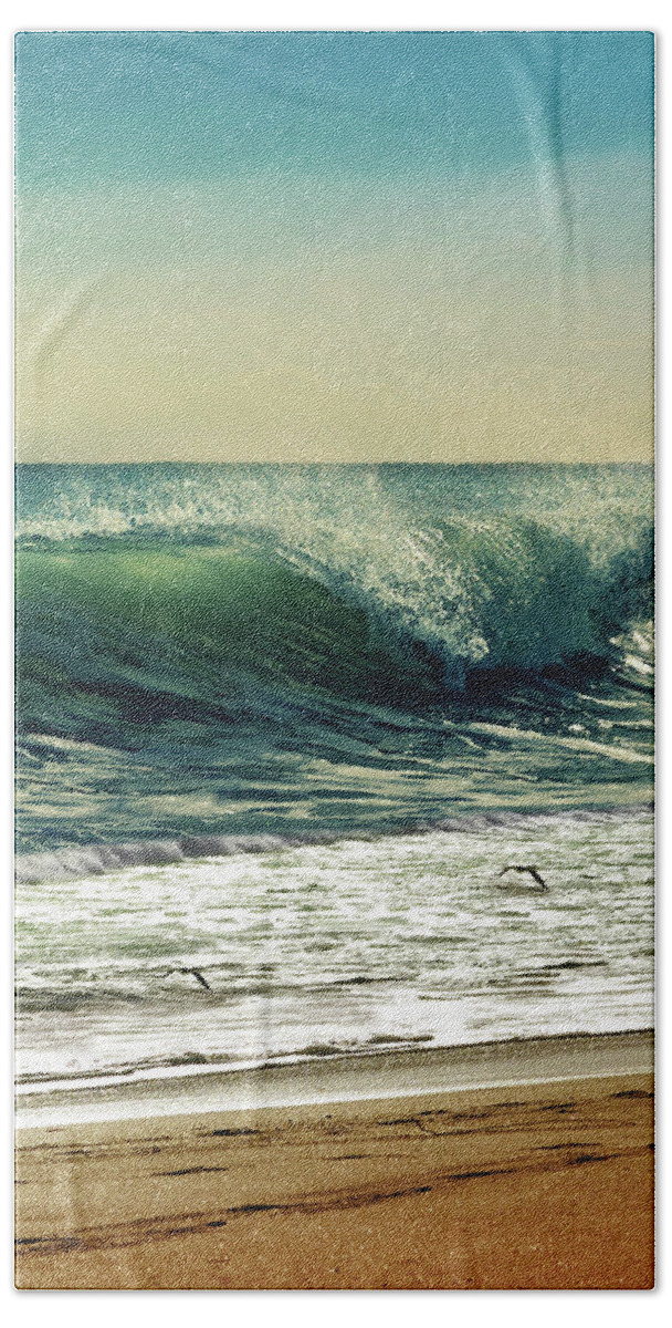Beach Hand Towel featuring the photograph Surf's Up by Laura Fasulo