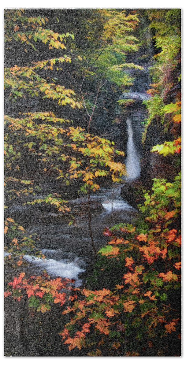 Ithaca Hand Towel featuring the photograph Surrounded by Fall by Neil Shapiro