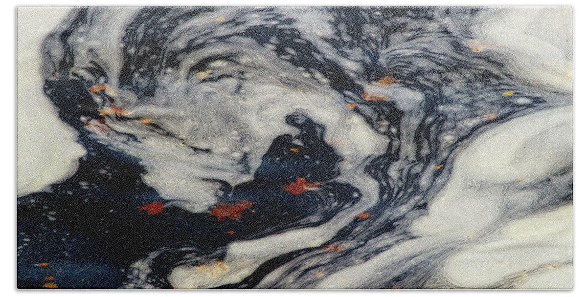 Potomac River Bath Towel featuring the photograph Swirling Current by Art Cole