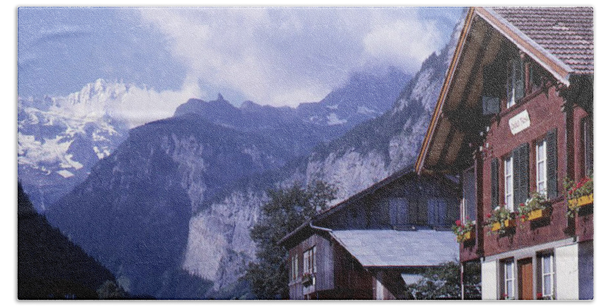 Swiss Hand Towel featuring the photograph Swiss Town by Richard Goldman