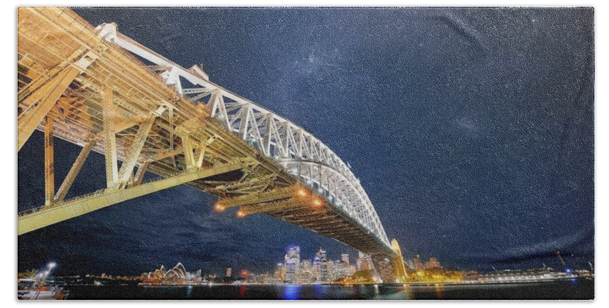 Sydney Harbour Bridge Hand Towel featuring the photograph Sydney Harbour Bridge by Jackie Russo