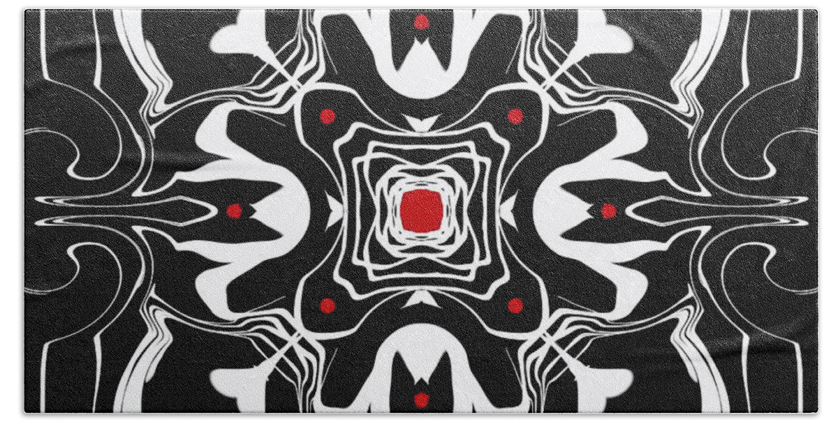 Symmetry Hand Towel featuring the digital art Symmetry 5 by David G Paul