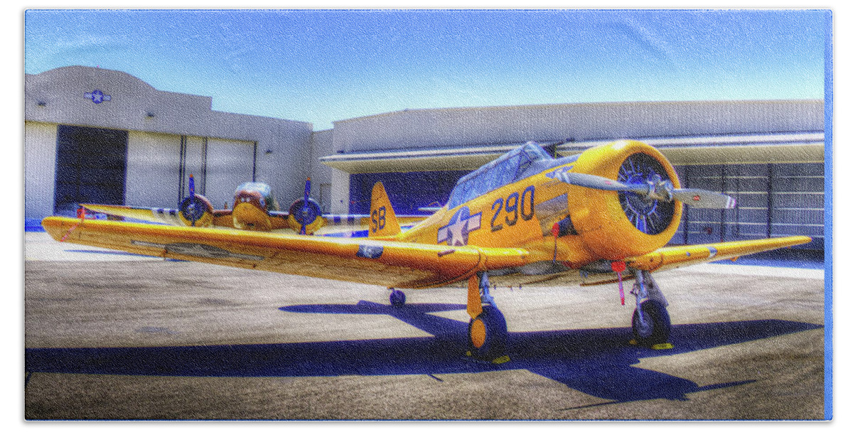T6 Bath Towel featuring the photograph T-6 #2 by Joe Palermo