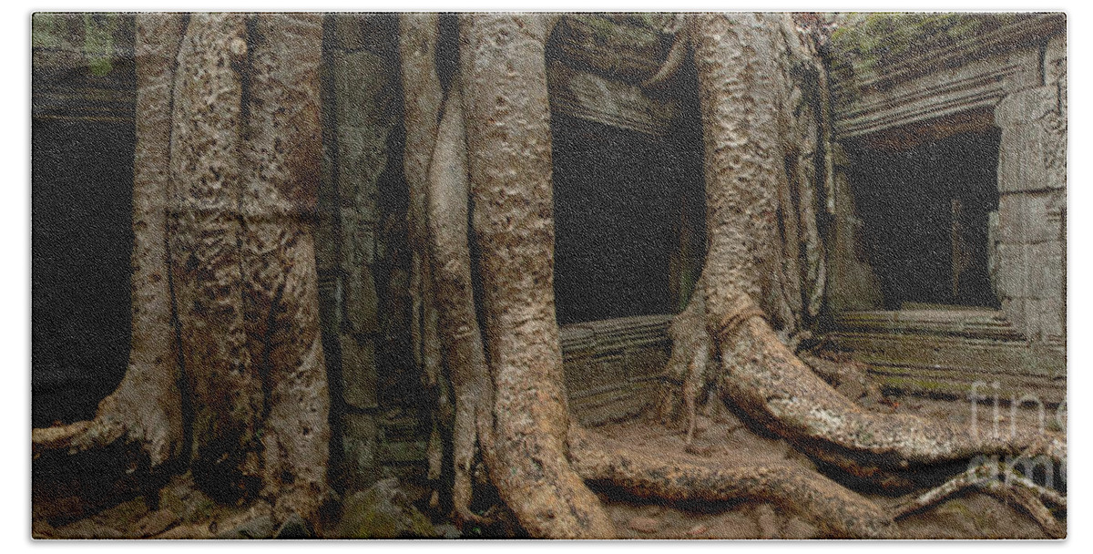 Ta Prohm Bath Sheet featuring the photograph Ta Prohm Silence and I by Bob Christopher