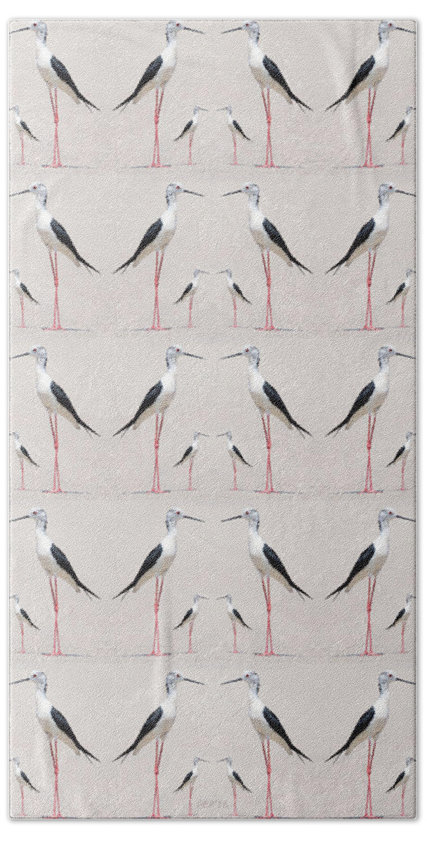 Birds Hand Towel featuring the photograph Tall Birds Pattern by Phil Perkins