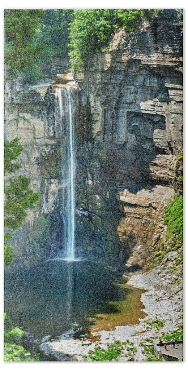Taughannock Falls Hand Towel featuring the photograph Taughannock Falls by Christina Rollo
