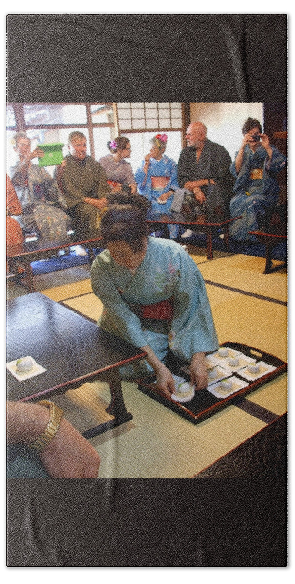 Kyoto Bath Towel featuring the photograph Tea Ceromony Kyoto Japan by Mackenzie Moulton
