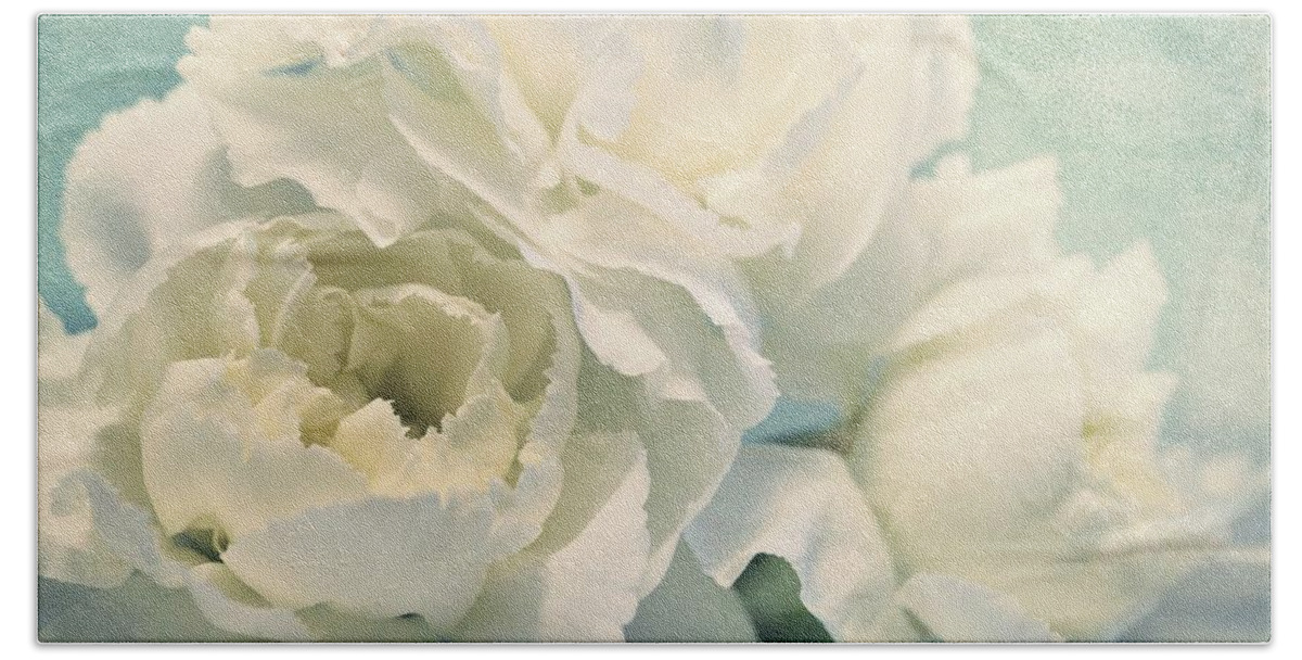 Carnation Bath Sheet featuring the photograph Tenderly by Priska Wettstein