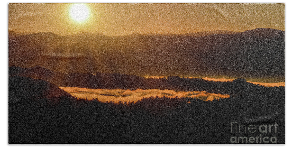 Sunrise Bath Towel featuring the photograph Smoky Mountain Sunrise No.2 by John Greco