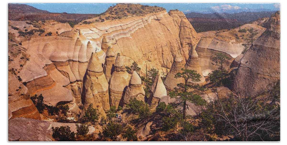 Beautiful Hand Towel featuring the photograph Tent Rocks from above by Robert FERD Frank