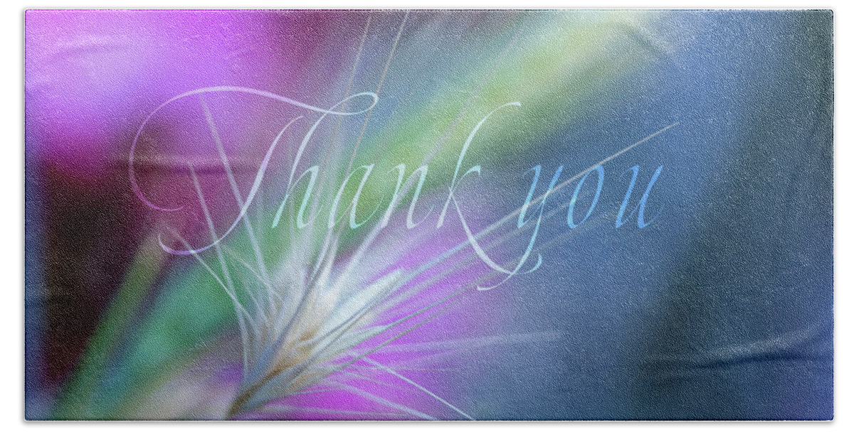 Thank You Bath Towel featuring the digital art Thank you 5 by Terry Davis