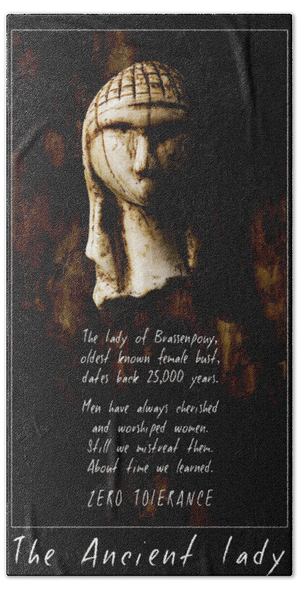 Zero Tolerance Bath Towel featuring the photograph The Ancient Lady complete by Weston Westmoreland