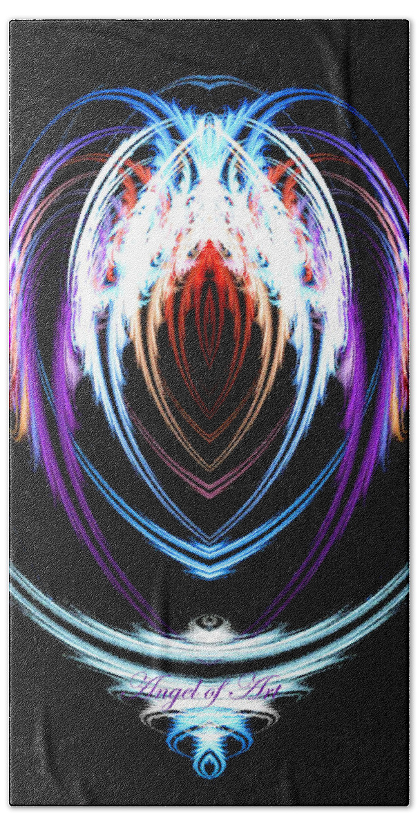 Art Bath Towel featuring the digital art The Angel of Art by Diana Haronis