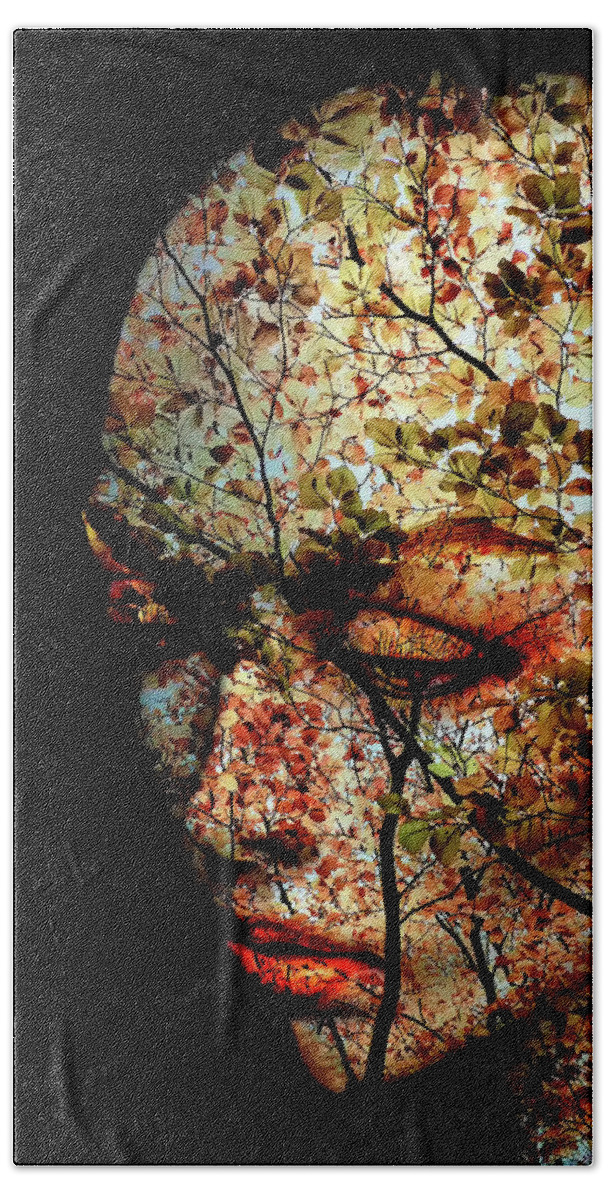Autumn Bath Towel featuring the photograph The autumn in mind by Gabi Hampe