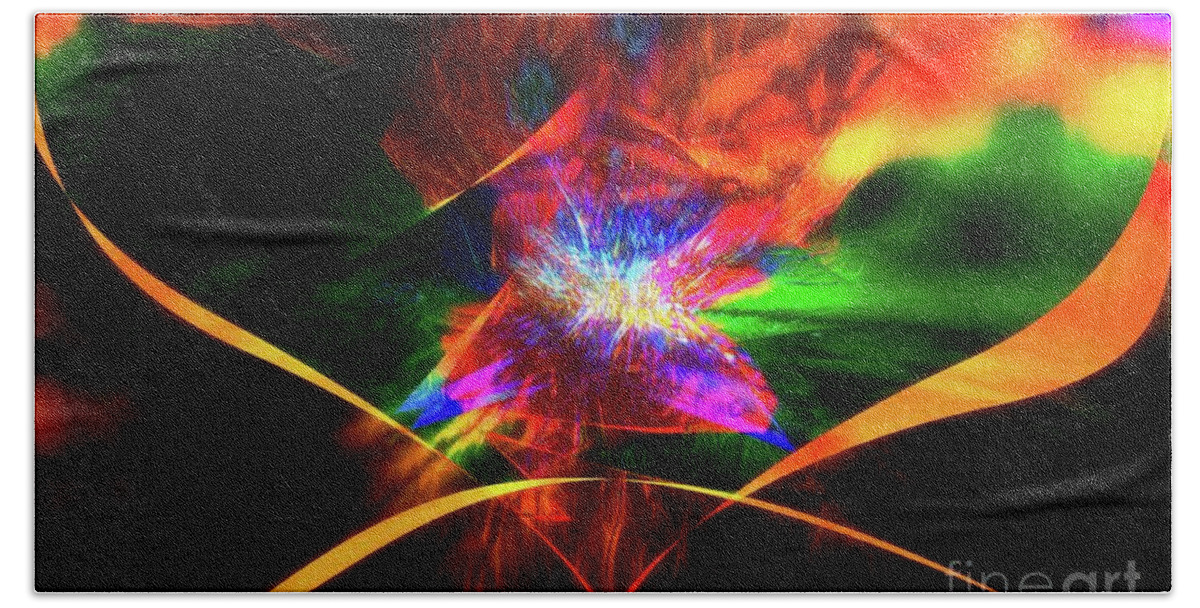 Abstract Bath Towel featuring the photograph The Awakening by Geraldine DeBoer