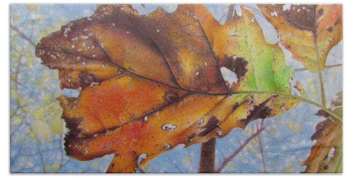 Fall Hand Towel featuring the painting Changes by Pamela Clements