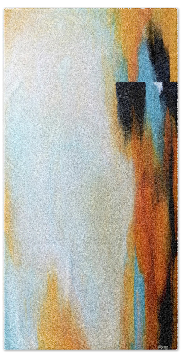 Abstract Hand Towel featuring the painting The Clearing 2 by Michelle Joseph-Long