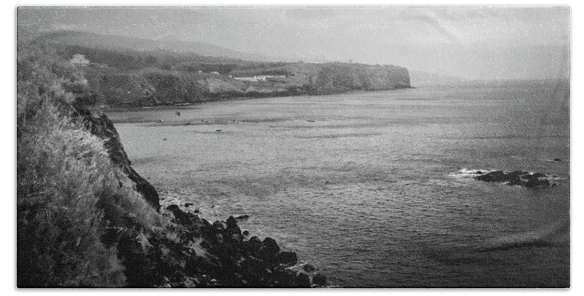 Kelly Hazel Hand Towel featuring the photograph The Coast of Terceira by Kelly Hazel