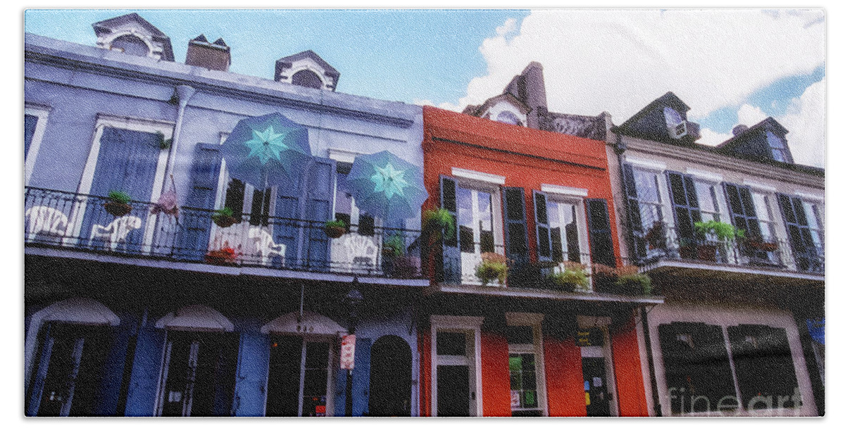 Colorful Bath Towel featuring the photograph The Colorful French Quarter by Thomas R Fletcher