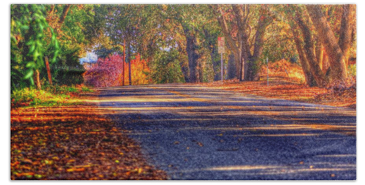 Hdr Hand Towel featuring the photograph The Colors of Fall by Randy Wehner