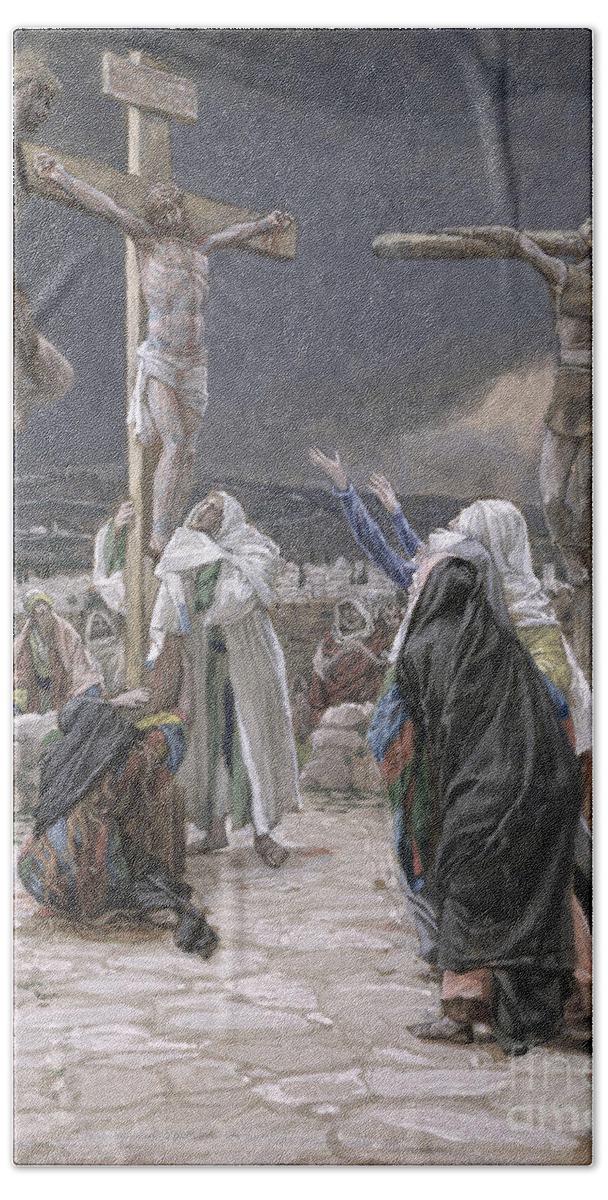 The Bath Sheet featuring the painting The Death of Jesus by Tissot